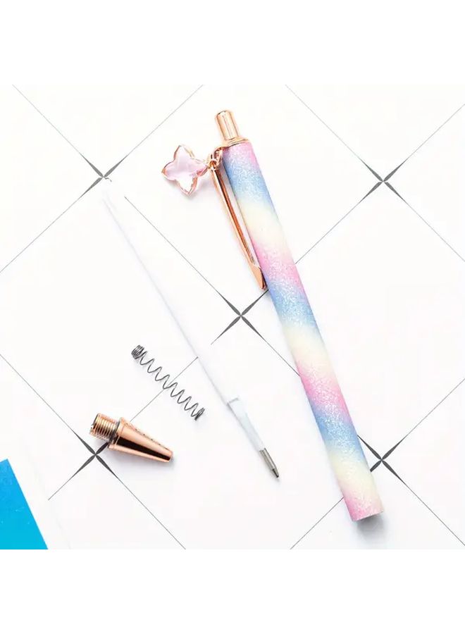 Golden Powder Push Ballpoint Pens 7 Random Styles Four Leaf Clover Accessories - Image 3