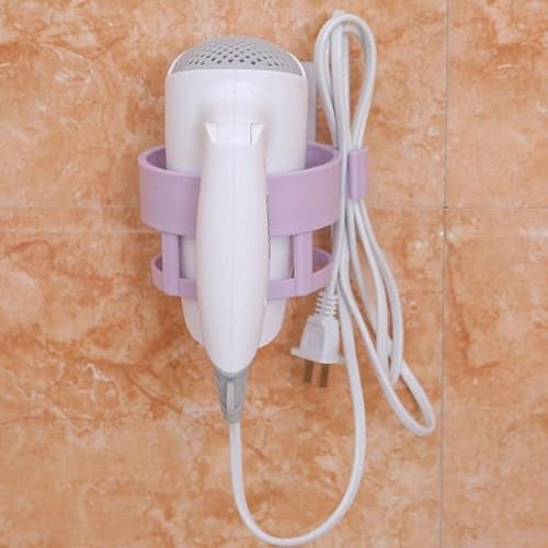 GTC Bathroom, Salon Hair Dryer Holder Rack with Vacuum Suction Cup Wall Mount Round Hairdryer Stand Bathroom Organizer (Color May Very (811-27) - Image 5