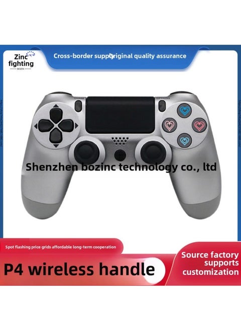 Preferred PS. 4 Game Handle Six Axis Dual Vibration P4 Game Console With Bluetooth Pro Wireless Handle-Product Color:Silver
