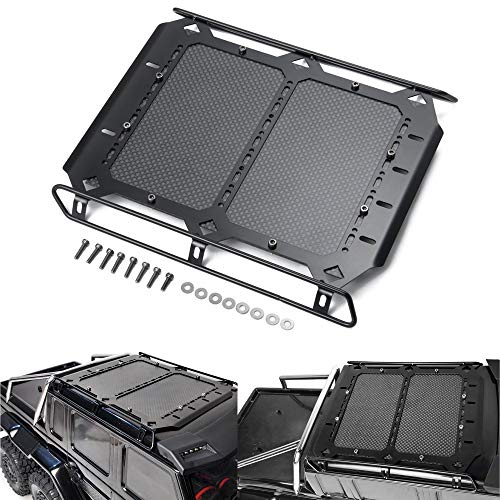 RCLions Metal Roof Rack with Carbon Fiber Panel Upgrades Parts for TRX6 G63 TRX4 G500 110 RC Crawler Car Body Accessories - Image 1