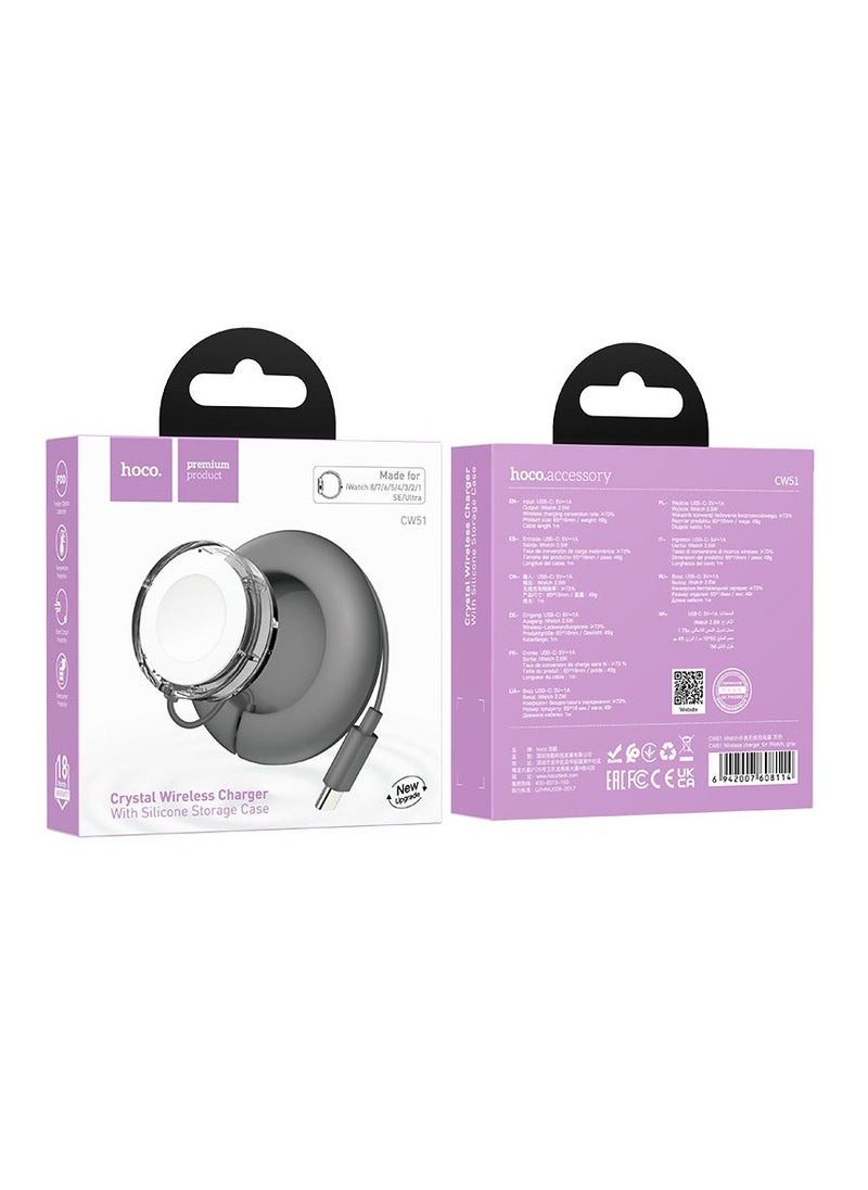 hoco. - Wireless charger CW51 for iWatch with silicon storage case - Image 1