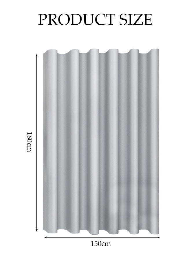 DUNISO Waterproof Shower Curtain，Thickened Bathroom Curtains，Waterproof， Anti Fog，Anti Mold，With Hooks，For Bathroom And Bath Tub，150*180cm  - Image 2