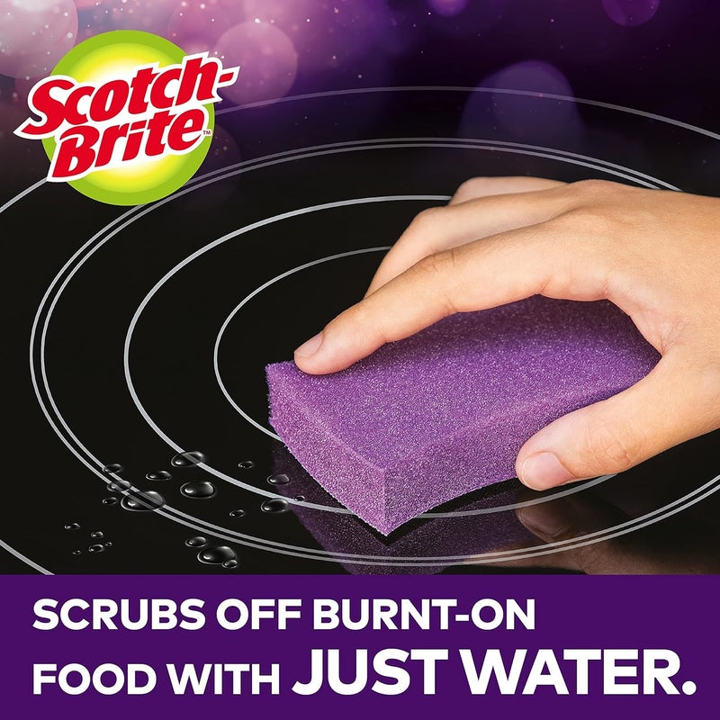 Scotch Brite Glass Cooktop Pad, 1 piece/pack | Scratch and chemical free cleaning | For Glass Stovetops | Tackle Burnt-On Messes | Cleans With Just Water | Kitchen sponge | Scrub - Image 5