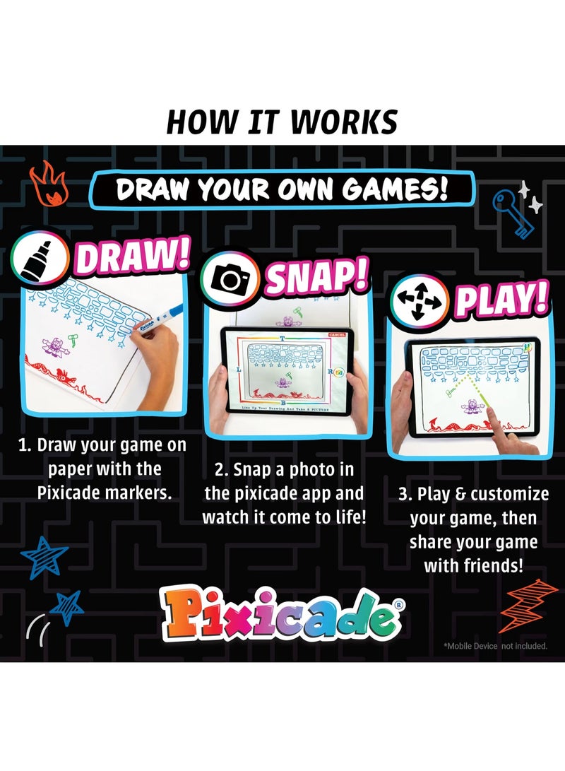 Pixicade Draw & Play Video Game Maker STEM Kit for Kids Ages 6-13 - Image 2