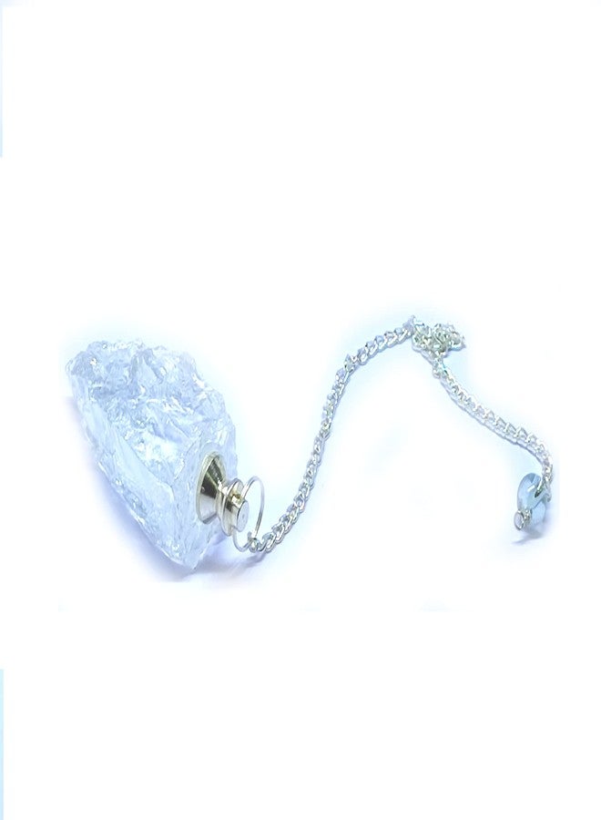 ASTROGHAR Astorghar Natural Clear Quartz Raw Rough Uneven Shaped Pendulum Dowser for Reiki and Chakra Healing - Image 1