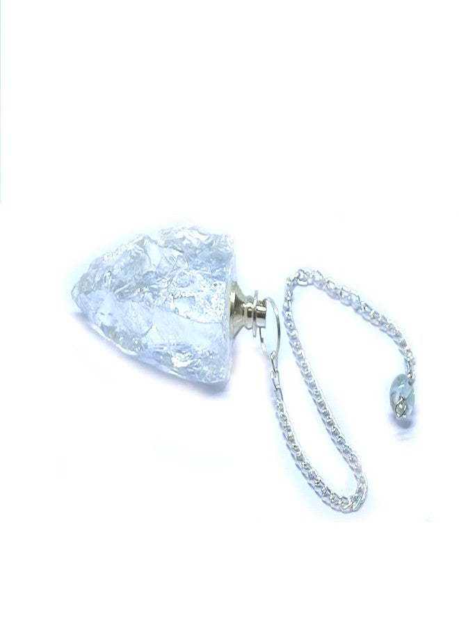 ASTROGHAR Astorghar Natural Clear Quartz Raw Rough Uneven Shaped Pendulum Dowser for Reiki and Chakra Healing - Image 2