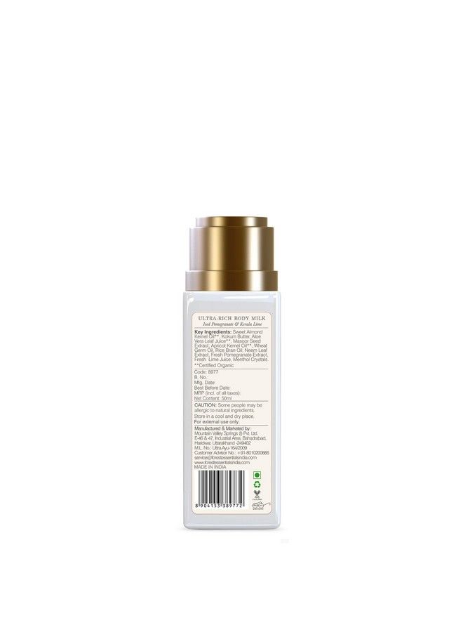 Forest Essentials Travel Size Ultrarich Body Milk Iced Pomegranate & Kerala Lime 50Ml (Body Lotion) - Image 4