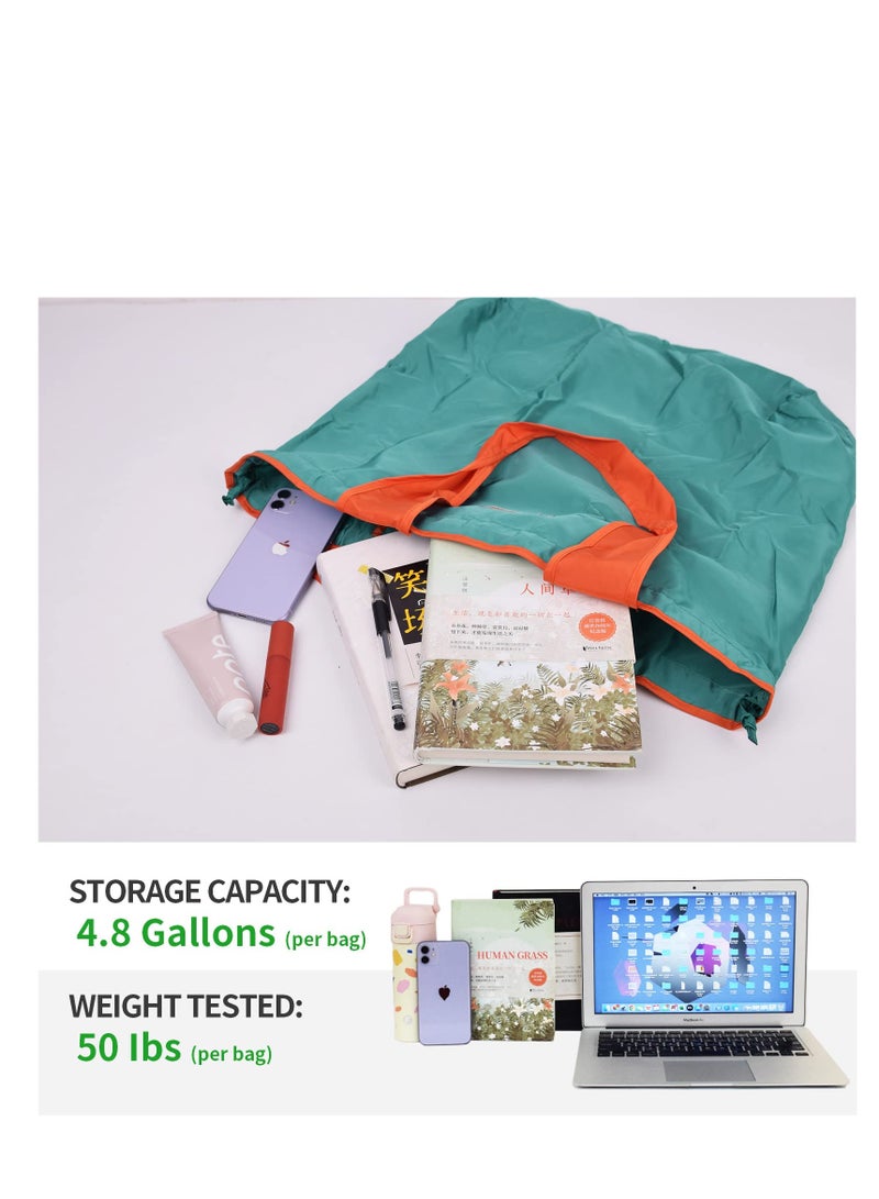 SYOSI Foldable Reusable grocery bags,Folding Shopping Tote Bag Fits in Pocket,Cloth Bags Lightweight Strong  - Image 4