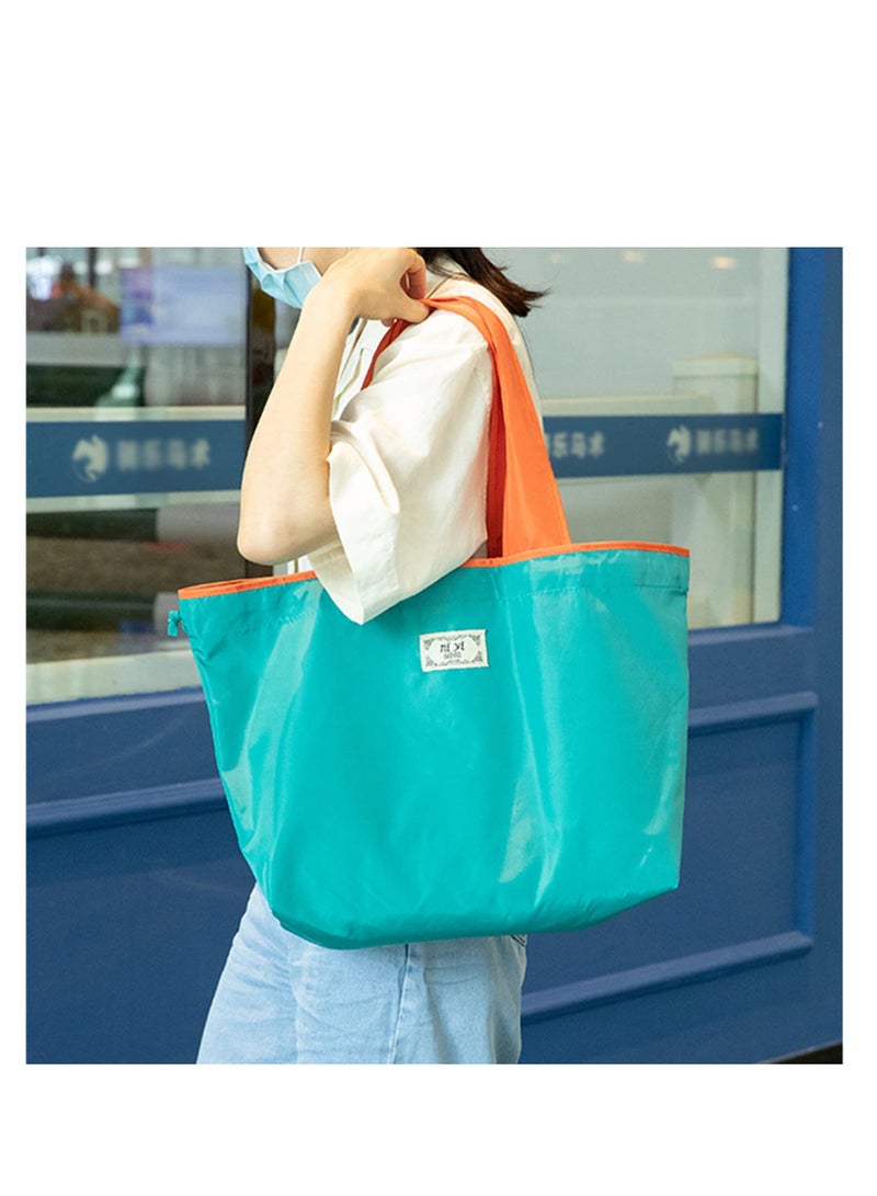 SYOSI Foldable Reusable grocery bags,Folding Shopping Tote Bag Fits in Pocket,Cloth Bags Lightweight Strong  - Image 5