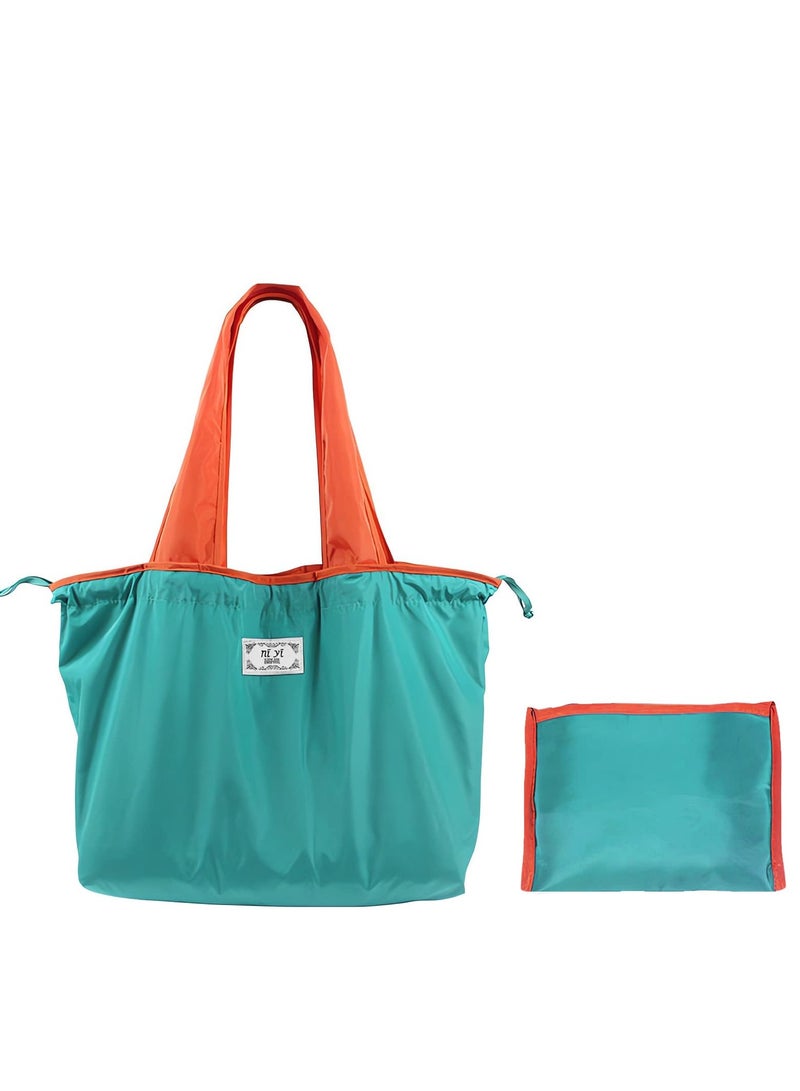 SYOSI Foldable Reusable grocery bags,Folding Shopping Tote Bag Fits in Pocket,Cloth Bags Lightweight Strong  - Image 1