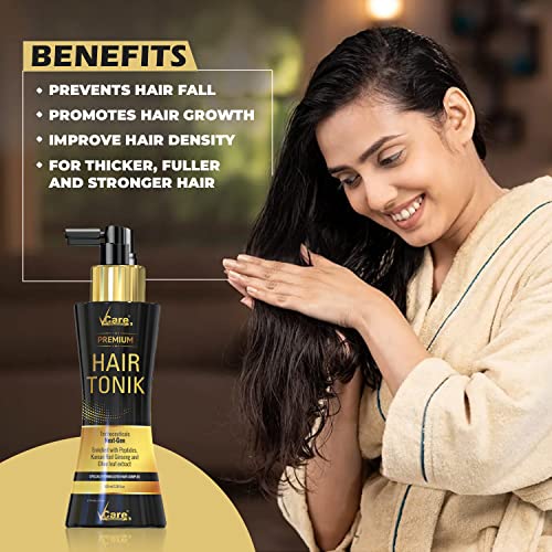 VCare Day Night Hair Tonic For Men & Women with Castor Oil and Olive Leaf Extract-Best Scalp Serum for All Hair Type-Prevents Hair Fall & Strengthens Hair Stimulates 200ml(Pack of 2) - Image 3