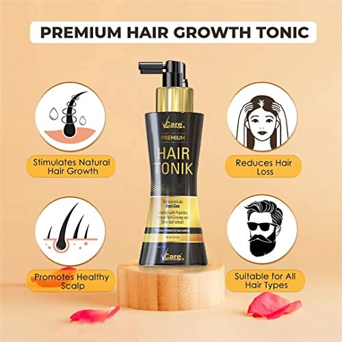 VCare Day Night Hair Tonic For Men & Women with Castor Oil and Olive Leaf Extract-Best Scalp Serum for All Hair Type-Prevents Hair Fall & Strengthens Hair Stimulates 200ml(Pack of 2) - Image 2