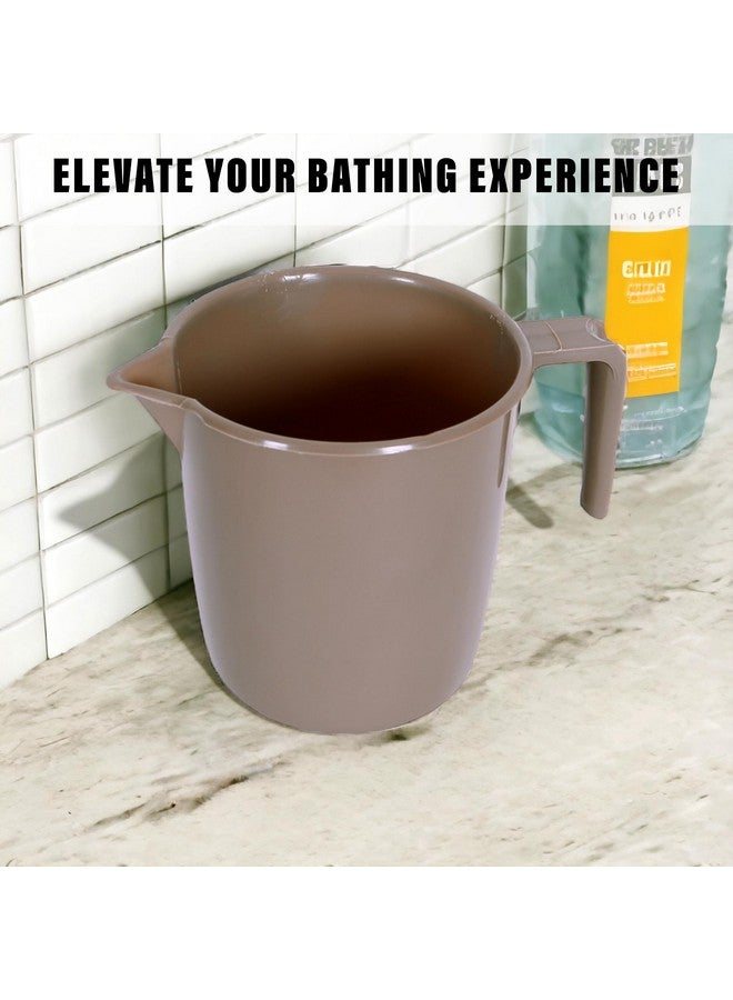 Kuber Industries Bathroom Mug | Plastic Bath Mug for Bathroom | Bath Mug | Mug for Bathroom | Mug for Toilet | Washroom Jug | 111 Bath Mug | 1 LTR | Pack of 2 | Multi - Image 5