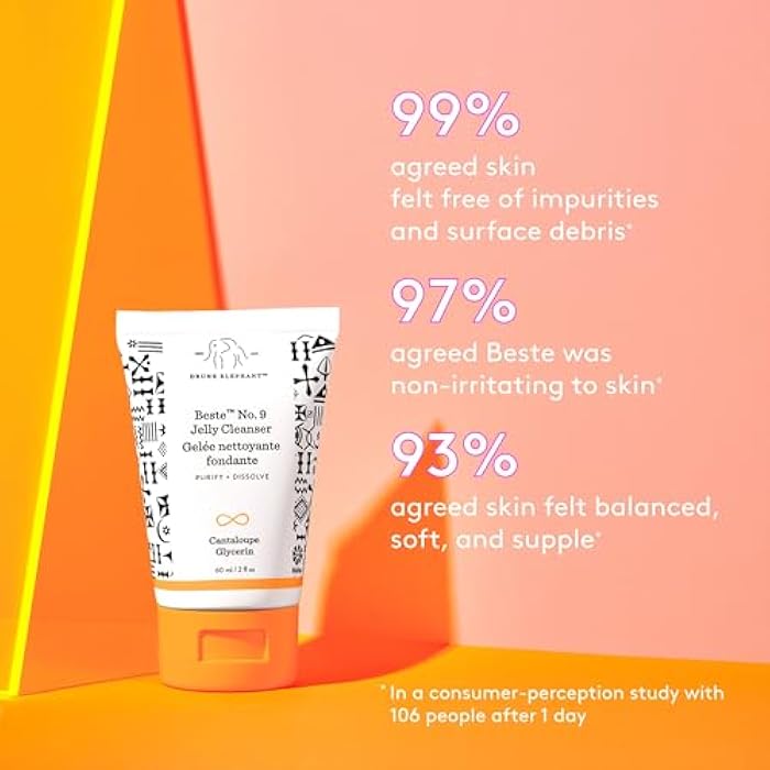 Drunk Elephant Beste No. 9 Jelly Cleanser - 60 ml/2 fl oz - Travel-Size Gel Face Wash - Clean Clinical Skincare - Cruelty-Free - Dermatologist-Tested - Free of Essential Oils, Silicones, and Fragrance - Image 3