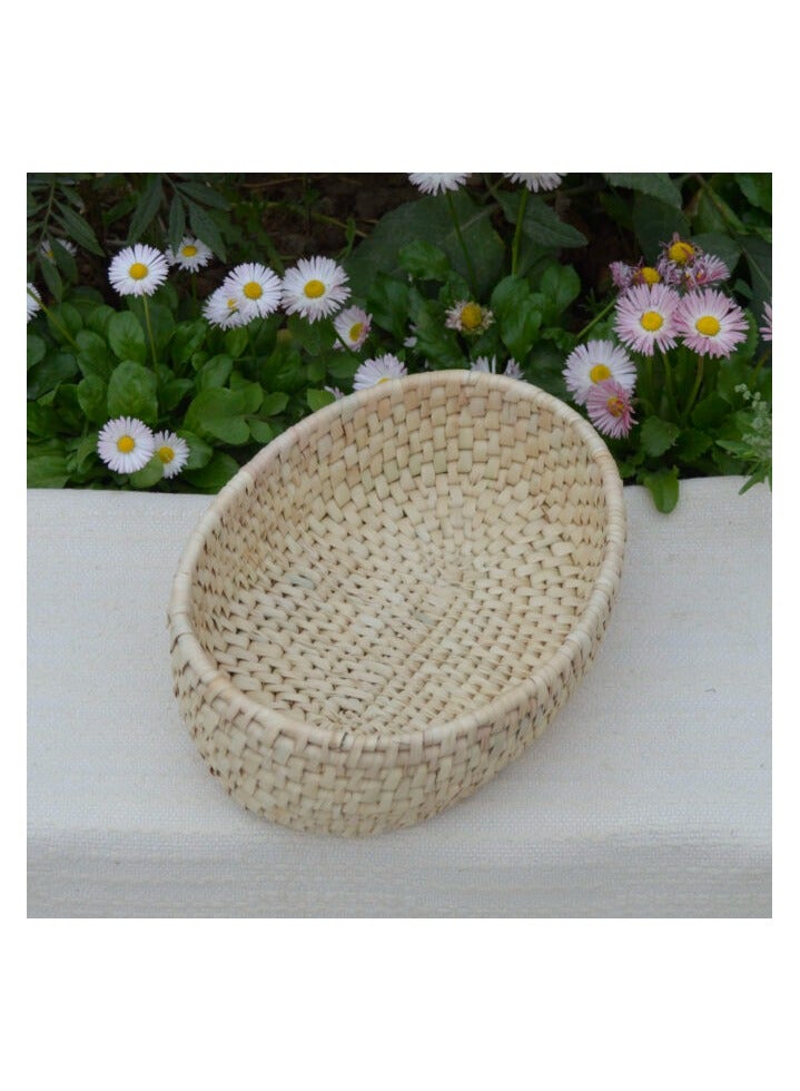 Oval Eco Friendly Baskets Set of 3 for Organizing, Wicker Storage Basket for Fruit, Bread Serving Decorative Gift Baskets Empty, Countertop Baskets for Pantry and Bathroom  - Image 5