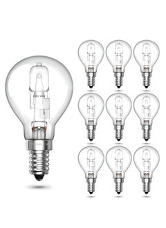 E14 Halogen Golf Ball Bulb Dimmable, 42W G45 Small Edison Screw Globe Light Bulb 240V Classic Mini Globes Clear Round Light Bulbs Warm White 2700K (10-Pack )
