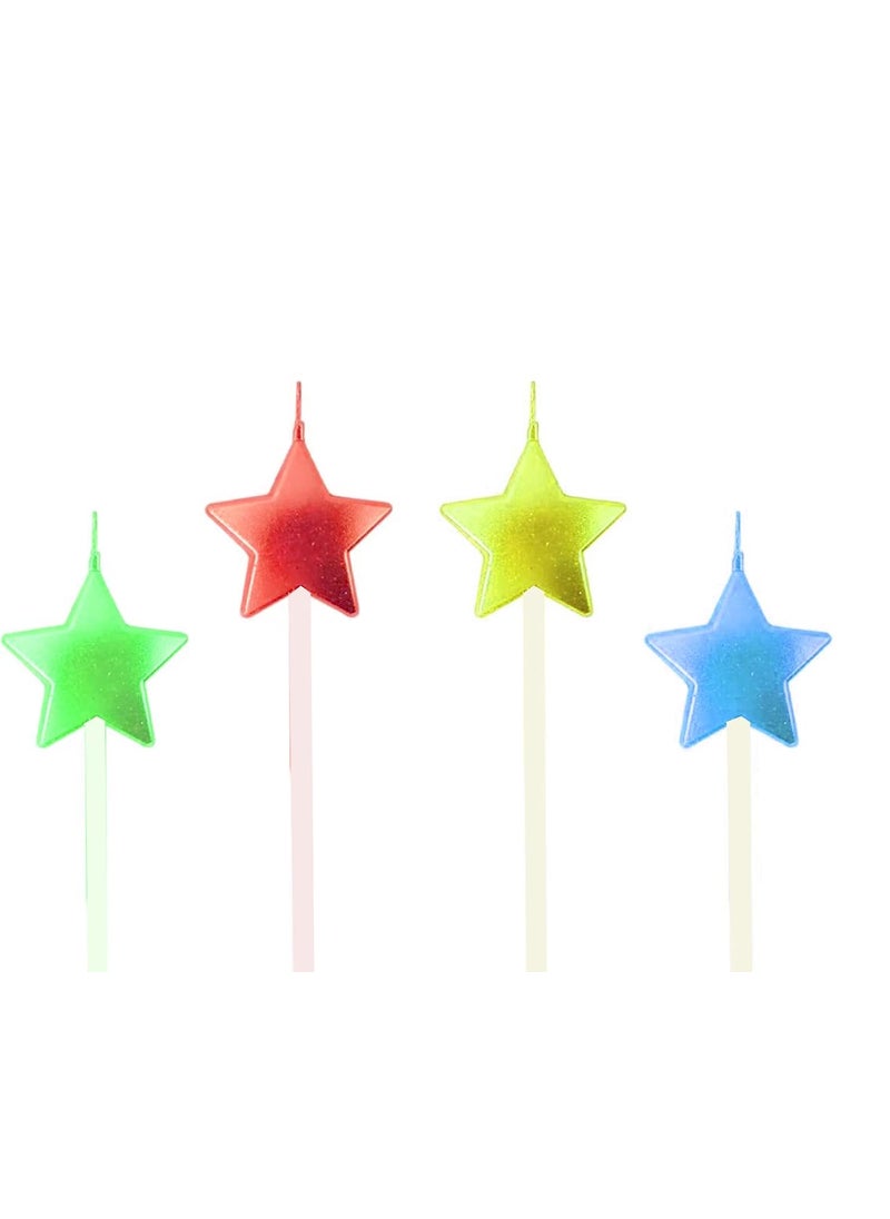Funcart Funcart 1st Birthday Multicolor Star Cake Topper Candle5pcsPack Birthday Candle for Cake Colorful Rainbow Numeral Candles for BoysGirls Theme Birthday Party Cake Decorations Cake Topper  - Image 3