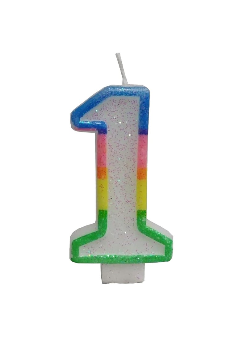 Funcart Funcart 1st Birthday Multicolor Star Cake Topper Candle5pcsPack Birthday Candle for Cake Colorful Rainbow Numeral Candles for BoysGirls Theme Birthday Party Cake Decorations Cake Topper  - Image 2