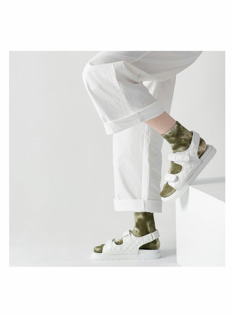 KASTWAVE Tie Dye Elastic Socks, Colorful Patterned Funny Casual Crew Cotton Socks for Women Men Girls and Boys - Image 5