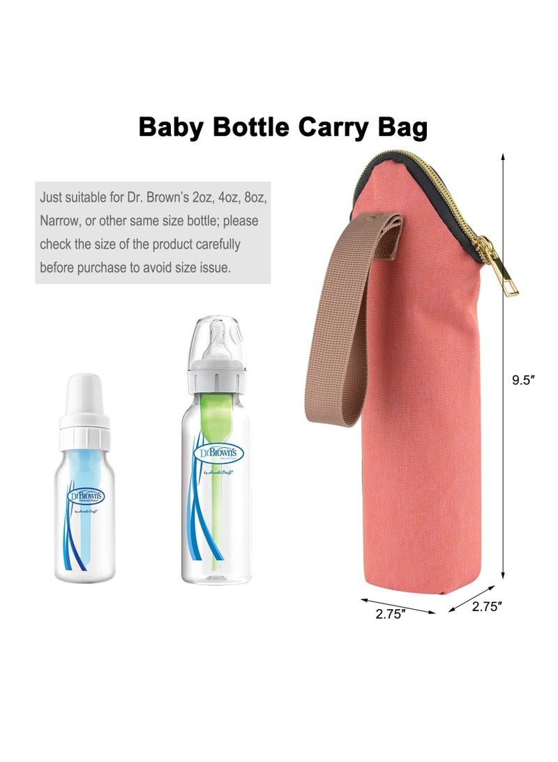 SYOSI Insulated Baby Bottle Bags, 2 Pack Portable Breastmilk Cooler Bag, Enough Capacity, Baby Bottle Travel Tote Bags Portable Bottle Warmer for Daycare Classes Outing Milk Bottle Storage, 2 Colors - Image 4