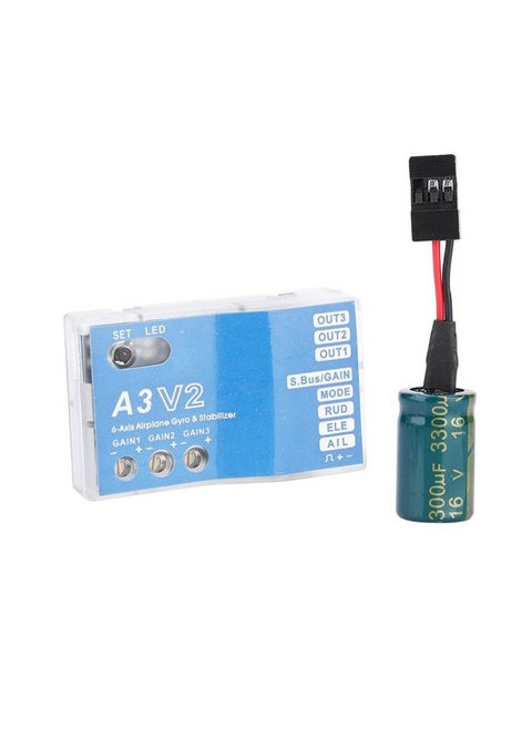 Rc Flight Controller, F50A 3 Axle Gyro A3 V2 Flight Controller System, One Key Auto Hover, Multi Mode, Hv Support, Ideal For Rc Fixed Wing Airplane Enthusiasts