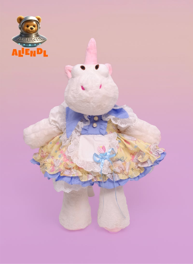 ALIENDL Dreamy Unicorn – Plush Unicorn Stuffed Animal Toy for Baby Kids, Soft Cute Unicorn Dress Doll Gift Set with Removable Clothes & Pouch, Magical Gift for Kids, Girls & Friends - Image 2