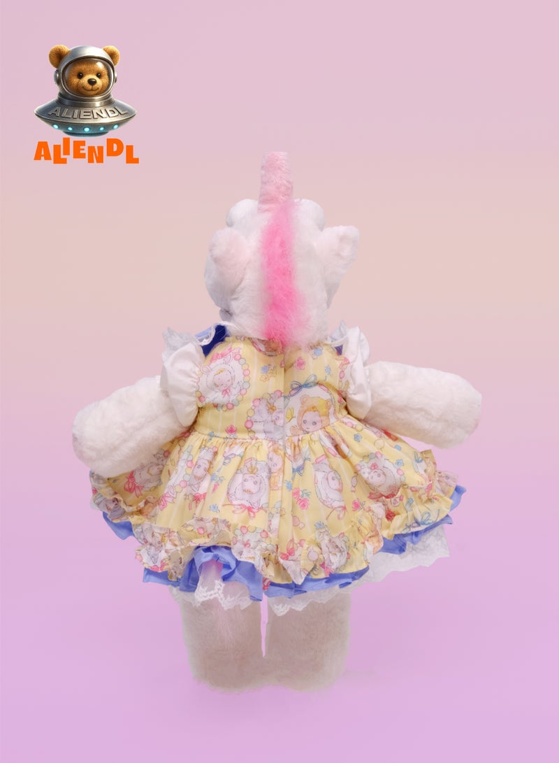 ALIENDL Dreamy Unicorn – Plush Unicorn Stuffed Animal Toy for Baby Kids, Soft Cute Unicorn Dress Doll Gift Set with Removable Clothes & Pouch, Magical Gift for Kids, Girls & Friends - Image 4