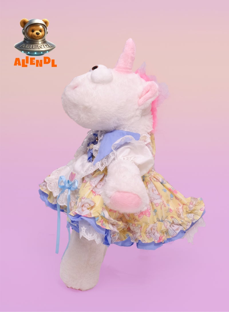 ALIENDL Dreamy Unicorn – Plush Unicorn Stuffed Animal Toy for Baby Kids, Soft Cute Unicorn Dress Doll Gift Set with Removable Clothes & Pouch, Magical Gift for Kids, Girls & Friends - Image 3