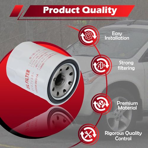 Kefly 15208-9E01A Engine Oil Filters Fits for Nissan Sentra Altima Frontier Pathfinder Maxima Infiniti, with Drain Plug Gasket 11026-JA00A (1 PCS) - Image 5