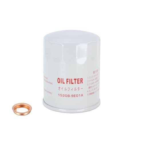 Kefly 15208-9E01A Engine Oil Filters Fits for Nissan Sentra Altima Frontier Pathfinder Maxima Infiniti, with Drain Plug Gasket 11026-JA00A (1 PCS) - Image 1