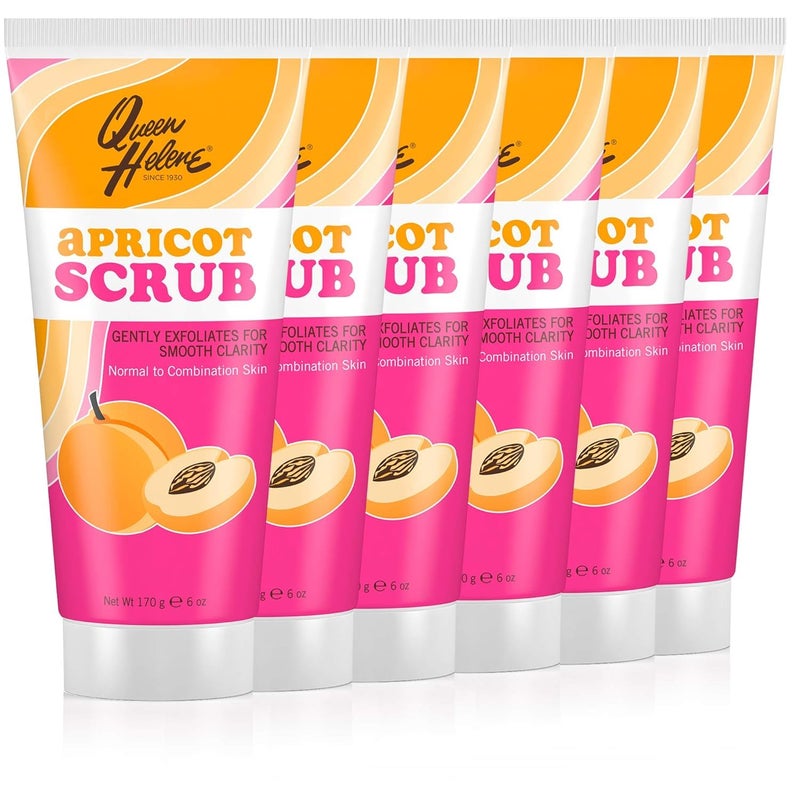 Queen Helene Apricot Facial Scrub â€“ Gentle Exfoliating Cleanser for Smooth Radiant Skin | 6 oz | Pack of 6 - Image 1