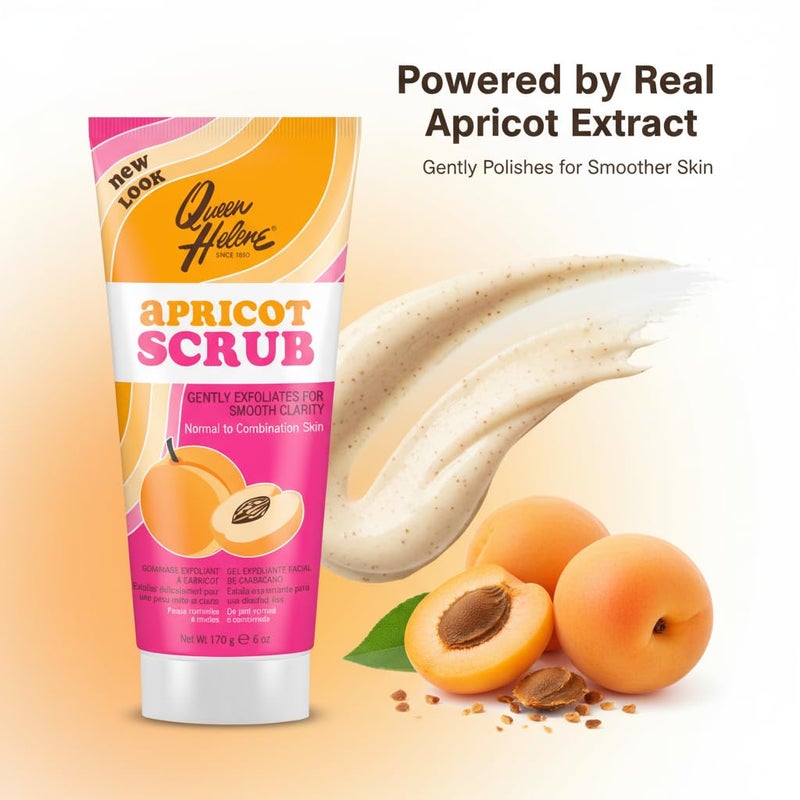 Queen Helene Apricot Facial Scrub â€“ Gentle Exfoliating Cleanser for Smooth Radiant Skin | 6 oz | Pack of 6 - Image 2