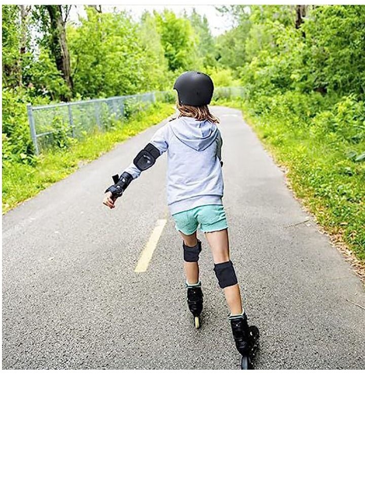 Sports 6-piece Protective Gear Set Cycling Skates Scooter protective gear (Black)  - Image 5