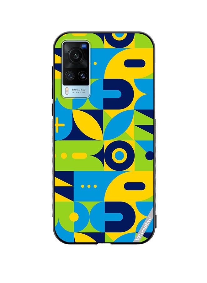 VR CREATIVE Protective Case Cover For Vivo X60 Geometry Pattern Design Multicolour - Image 1