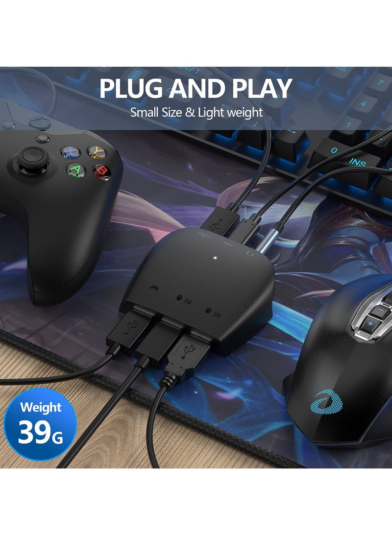SYOSI - Keyboard and Mouse Adapter, Mouse and Keyboard Converter Adapter for N- Switch/Xbox Serious X/S/Xbox 360/Xbox One/PS4/PS3, USB Gaming Mouse Keyboard Converter - Image 1