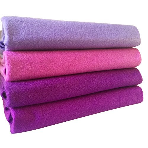 flic-flac 4pcs Thick 1.4mm Soft Felt Fabric Sheet Assorted Color Felt Pack DIY Craft Sewing Squares Nonwoven Patchwork (92x90cm Purple) - Image 4