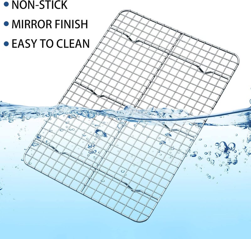 Estmoon Baking Sheet with Cooling Rack Set, Set of 4 [2 Sheets+2 Racks], Size 16x12x1 Inch, Stainless Steel Cookie Sheet for Baking Use, Baking Pan Non Toxic &Heavy Duty, Oven & Dishwasher Safe - Image 5