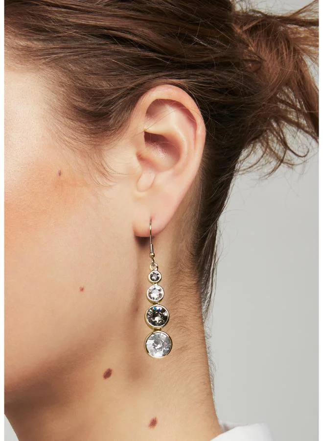 Karen Millen Crystal Teardrop Earrings