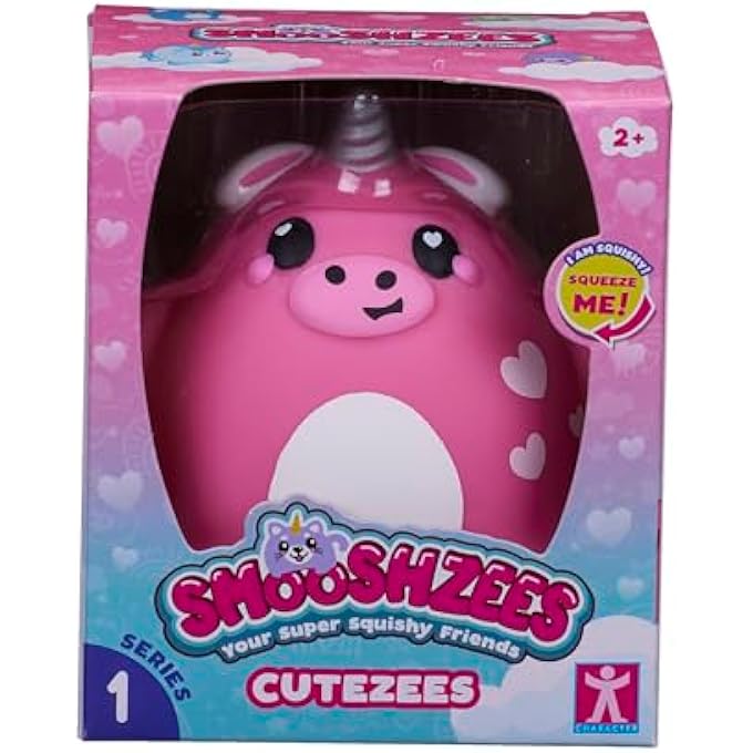 Smooshzees Cutezees Scarlet, Pink Unicow, Collectable Characters, Supersoft, Cuddly and Squishy! - Image 1