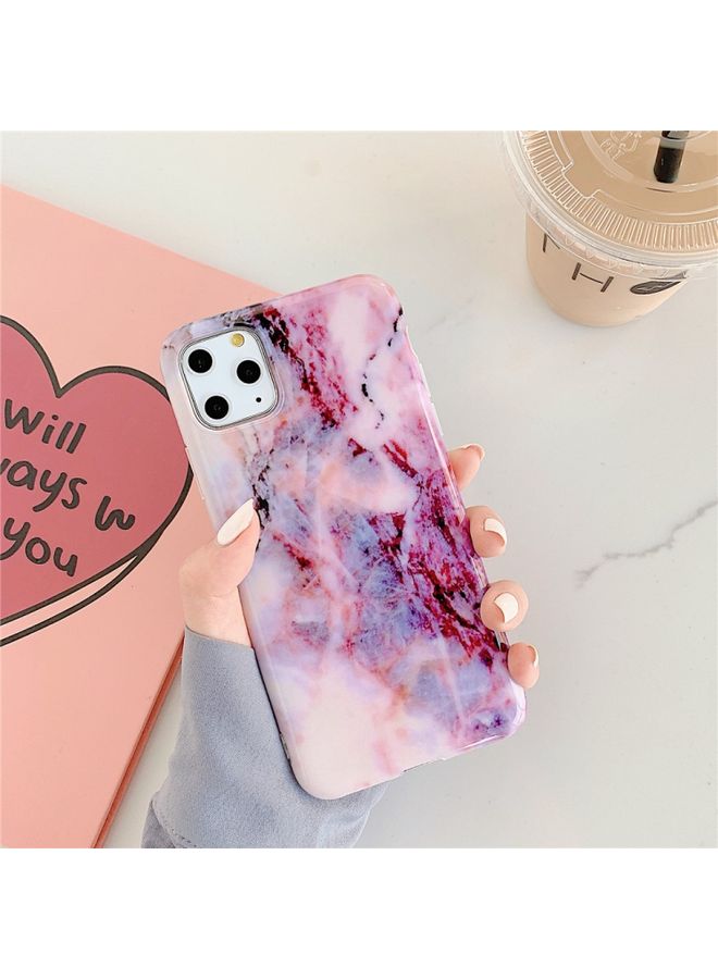 BGM Case Cover For iPhone 12 mini TPU Smooth Marbled IMD Mobile Phone Case Purple Stone F9