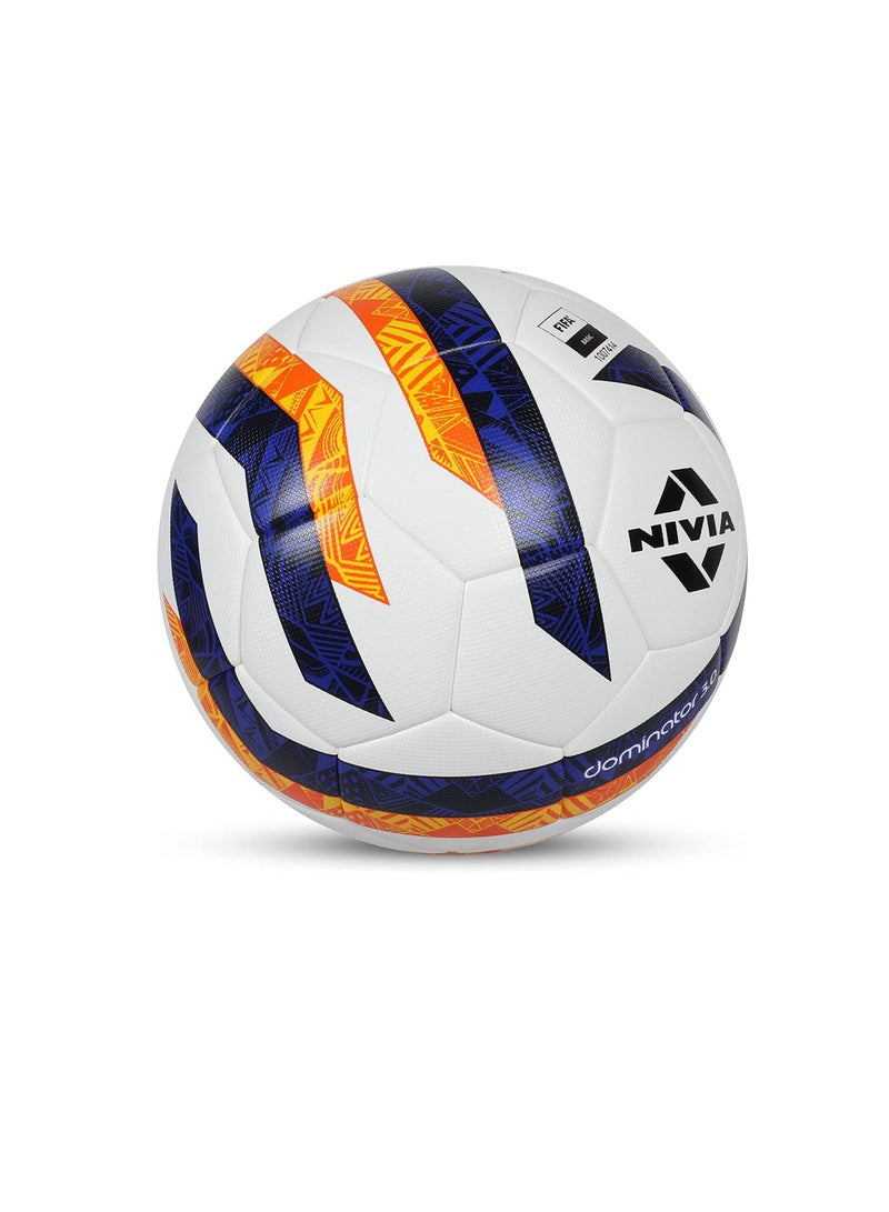 Nivia كرة قدم Fifa Basic Dominator 3.0 (مقاس 5) | مخيطة آليًا | 32 لوحة | مُلصقة بالحرارة | كرة قدم | قلب المثانة المصنوع من مادة البوتيل  - Image 2