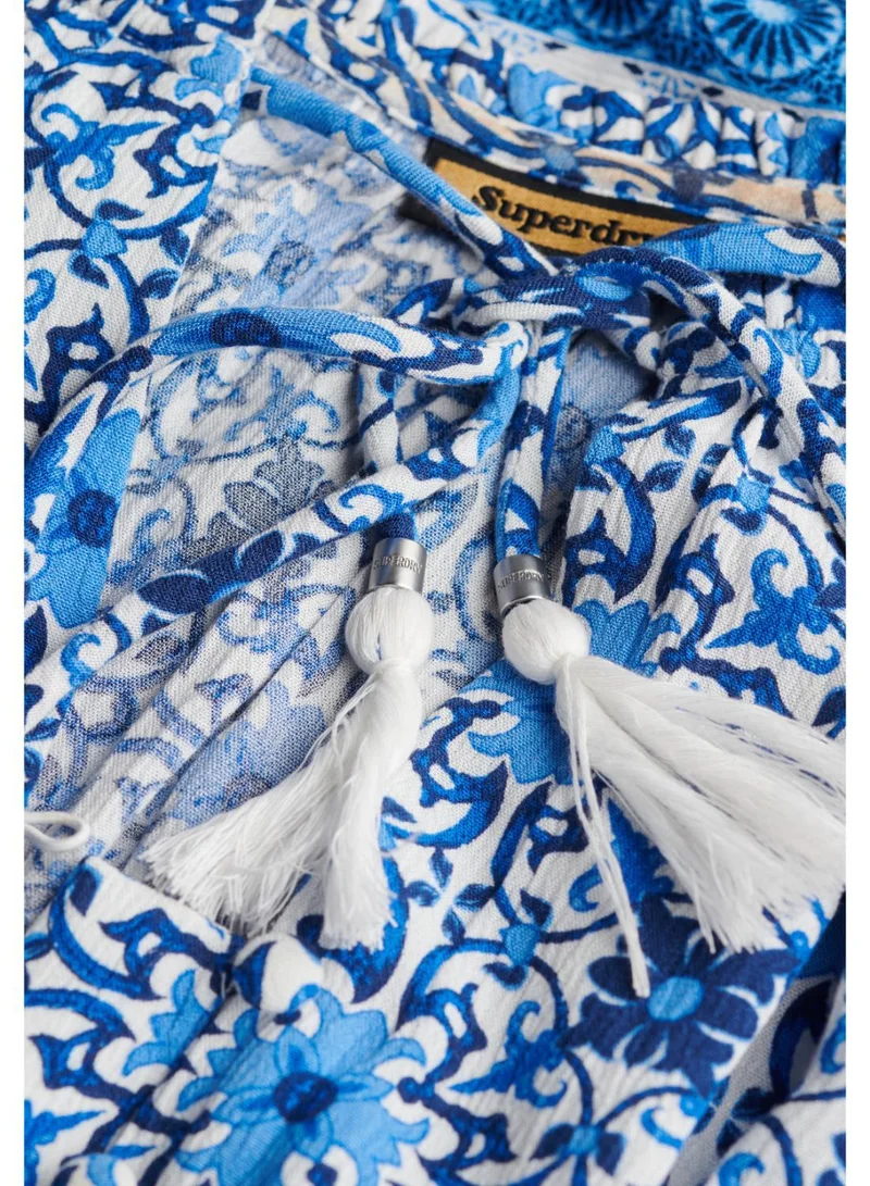 Superdry Printed Ls Midi Dress