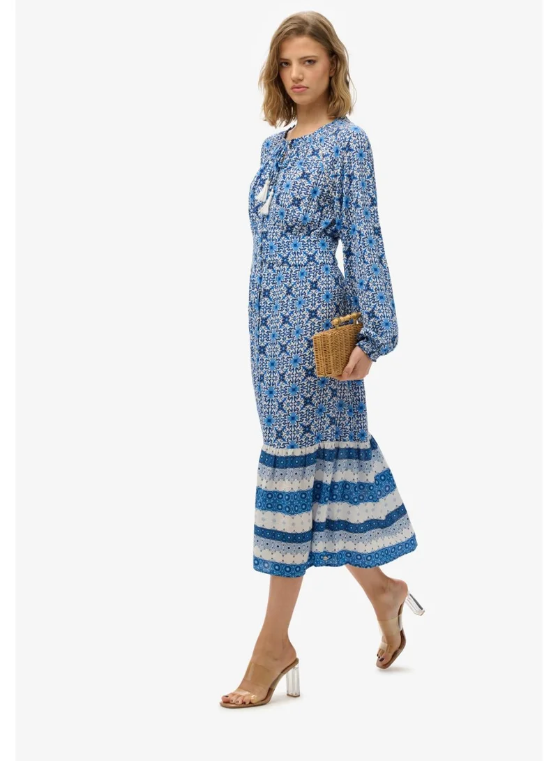Superdry Printed Ls Midi Dress