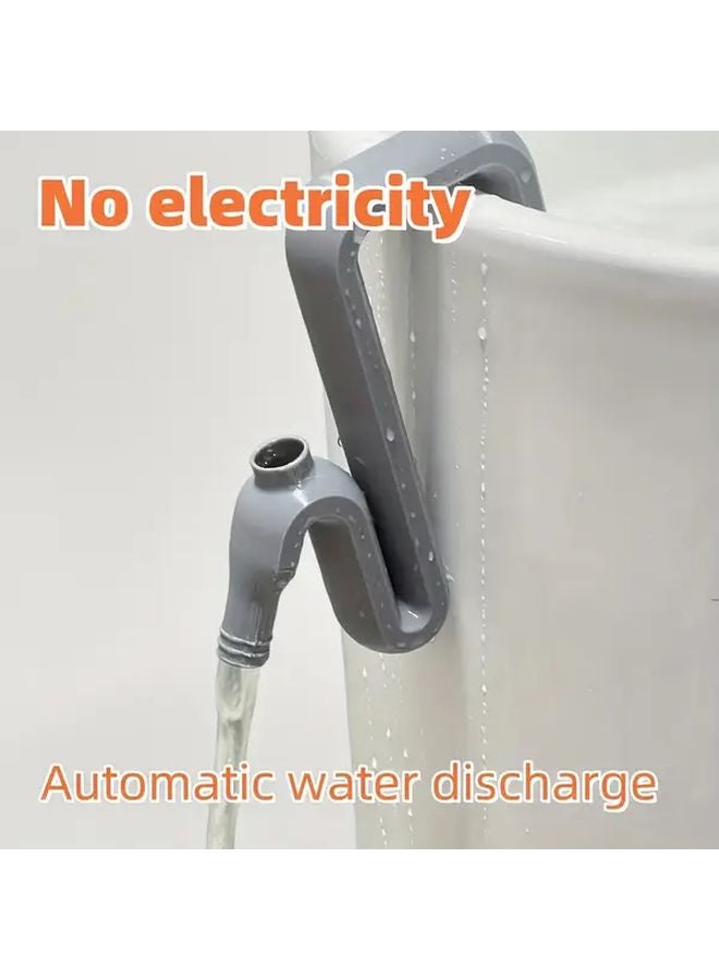 White Rainwater Diversion Overflow Pipe Self Priming Siphon Kit Automatic Drainage - Image 2