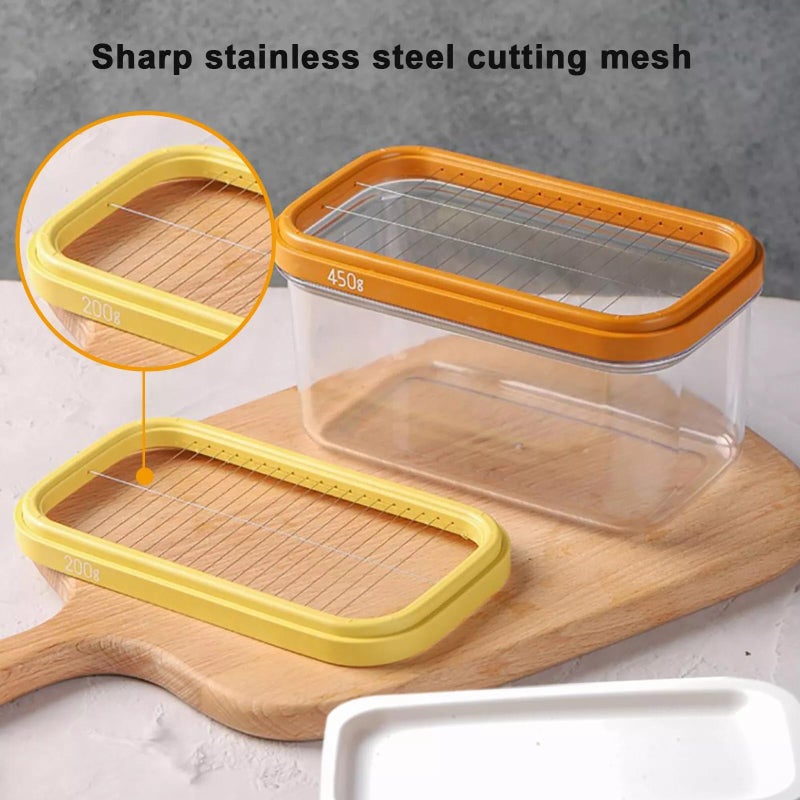 Sevia Home Plastic Sealing Easy to Use Butter Cutting Box Cheese Keeper Storage Container Butter Cutter Dish - Image 5