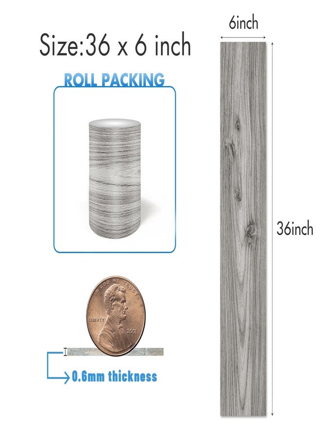 Lareko Peel and Stick Floor Tile, 36 Pack 54 Sq.Ft, Waterproof Wood Plank Vinyl Tile Stickers, Self-Adhesive DIY Flooring Tiles for Bedroom, Living Room, Bathroom （36" x 6"，Gray Oak） - Image 2