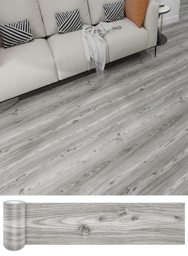 Lareko Peel and Stick Floor Tile, 36 Pack 54 Sq.Ft, Waterproof Wood Plank Vinyl Tile Stickers, Self-Adhesive DIY Flooring Tiles for Bedroom, Living Room, Bathroom （36" x 6"，Gray Oak） - Image 1