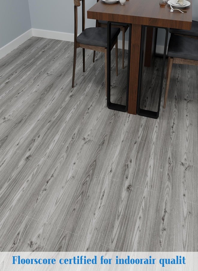 Lareko Peel and Stick Floor Tile, 36 Pack 54 Sq.Ft, Waterproof Wood Plank Vinyl Tile Stickers, Self-Adhesive DIY Flooring Tiles for Bedroom, Living Room, Bathroom （36" x 6"，Gray Oak） - Image 3