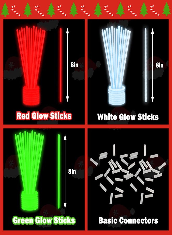 Wondrus Light up Accessories Necklace & Bracelets for Kids 150 PCS, Bulk Red Green White Glow Sticks Party Favors for Toddlers, Holiday Toys Gifts Class Carnival Activities Supplies Trinkets for Students - Image 3