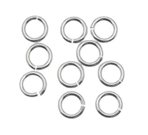 Adabele 100pcs Adabele Authentic Sterling Silver Open Jump Rings 4mm (0.16 inch) Small O Ring Connector (Wire 21 Gauge/0.7mm) for DIY Craft Jewelry Making SS76-4 - Image 4